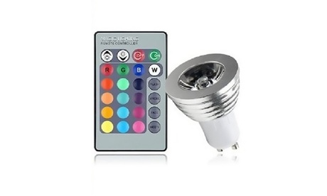 Fino a 8 faretti LED RGB multicolore da 3 W con telecomando