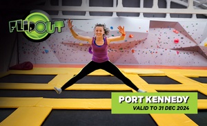 Trampoline Entry for One or Two Hours at Flip Out Port Kennedy