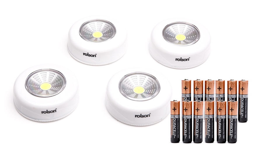 Image 2: Four-Pack of COB Push Lights