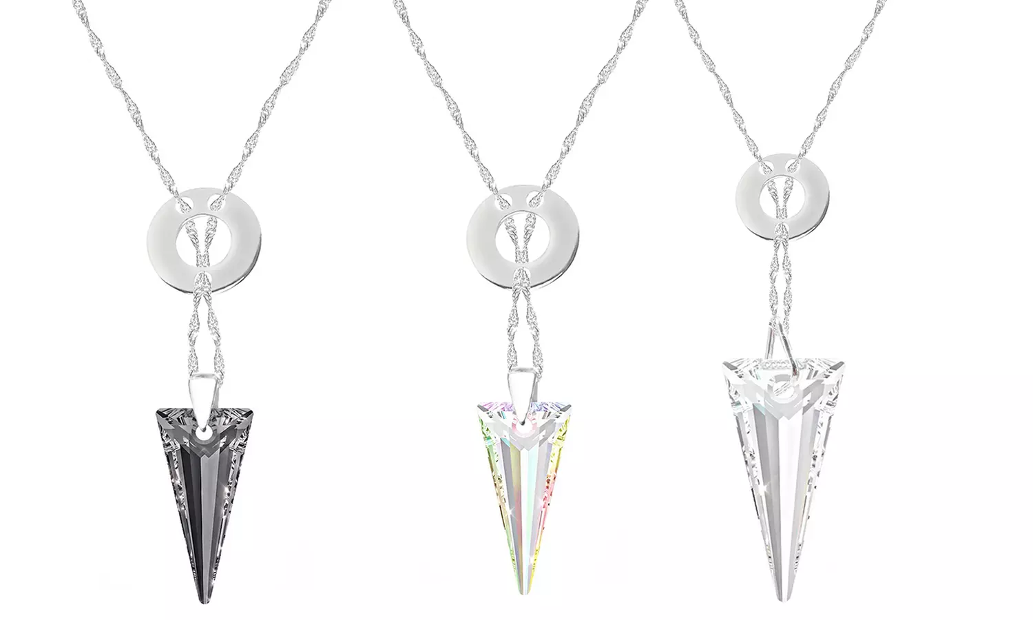 Ah!Jewellery Collier en argent pendentif avec des cristaux Swarovski® - Primary Image