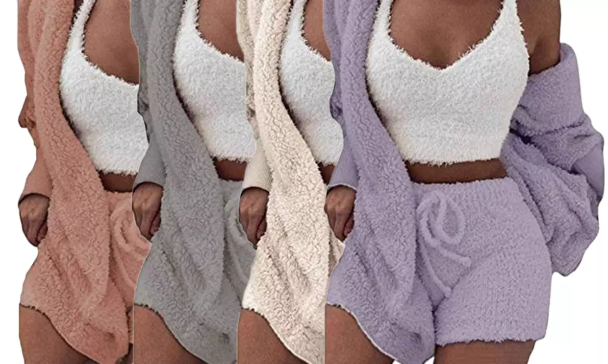 Set de pyjama 3 pièces en pilou pilou - Primary Image