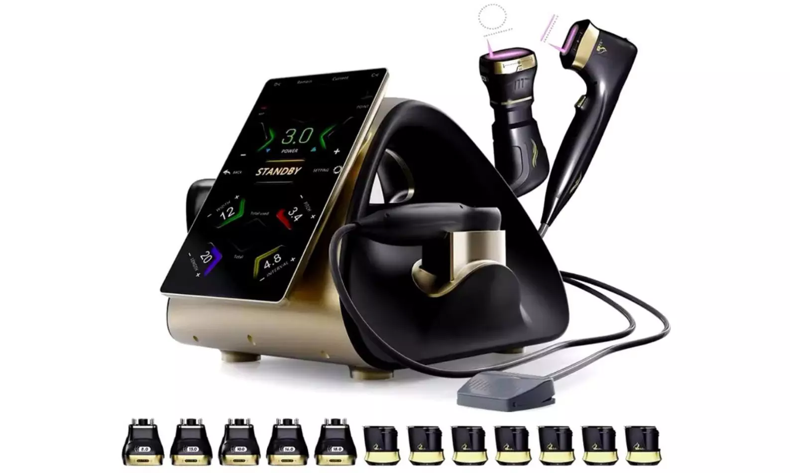 Sesión de tratamiento HIFU 22D en una zona de rostro completo