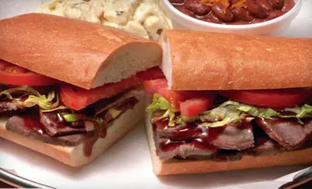 $13 for a Barbecue Meal for Two with Two Ball-Tip Steak and Four Sides at Kinder's in Fremont (Up to $25.90 Value) - Primary Image