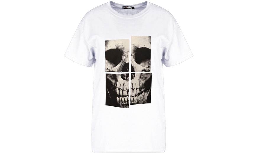 Image 18: Halloween Scary Face Oversized Tshirt 