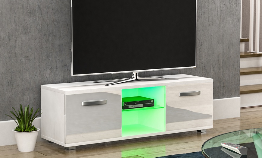 Image 39: Vida Designs Cosmo Two-Door TV Unit with Optional LED