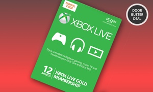 12-Month Xbox Live Gold Card and $10 in Groupon Bucks