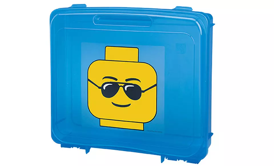 $9.99 for a LEGO Project Case in Blue, Green, or Red 10"x10" LEGO Baseplate (Up to $17.40 List Price). Free Returns. - Primary Image
