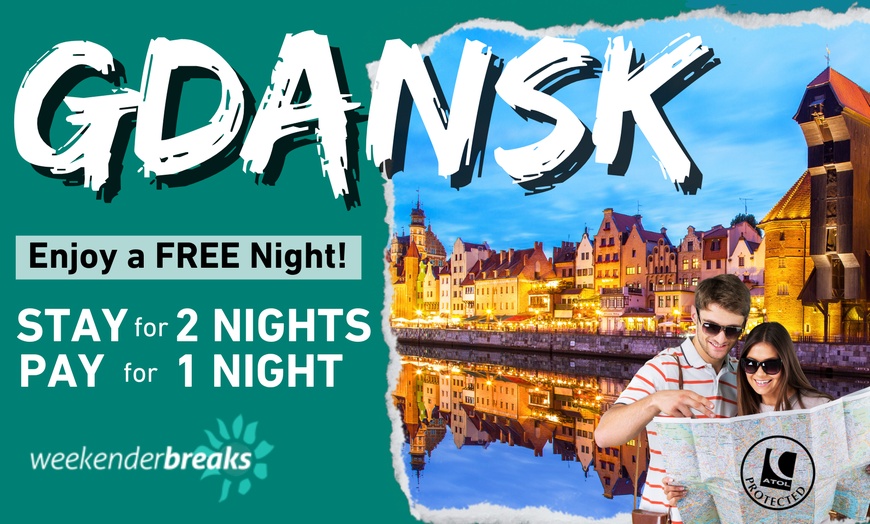 Image 1: ✈ Gdańsk with Flights: Stay for 2 Nights, Pay for 1 Night!