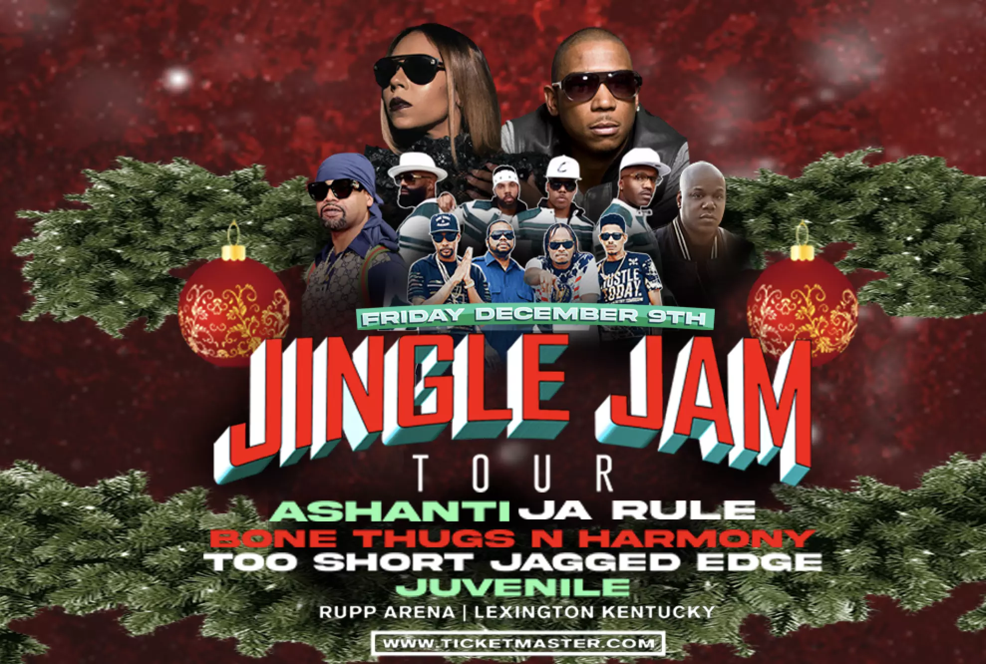 JINGLE JAM W/ Ja Rule & Ashanti W/ Bone Thugs-N-Harmony, Too Short, Jagged Edge, Juvenile 7:30 PM on December 9 - Primary Image