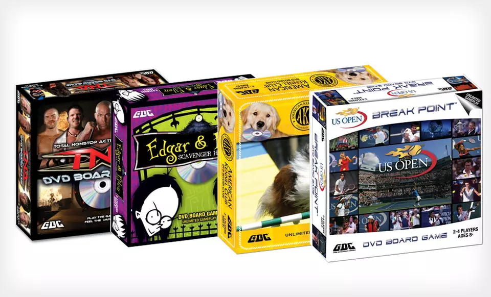 $9.99 for a GDC American Kennel Club, Edgar & Ellen, US Open, or TNA DVD Board Game ($39.99 List Price). Free Returns. - Primary Image