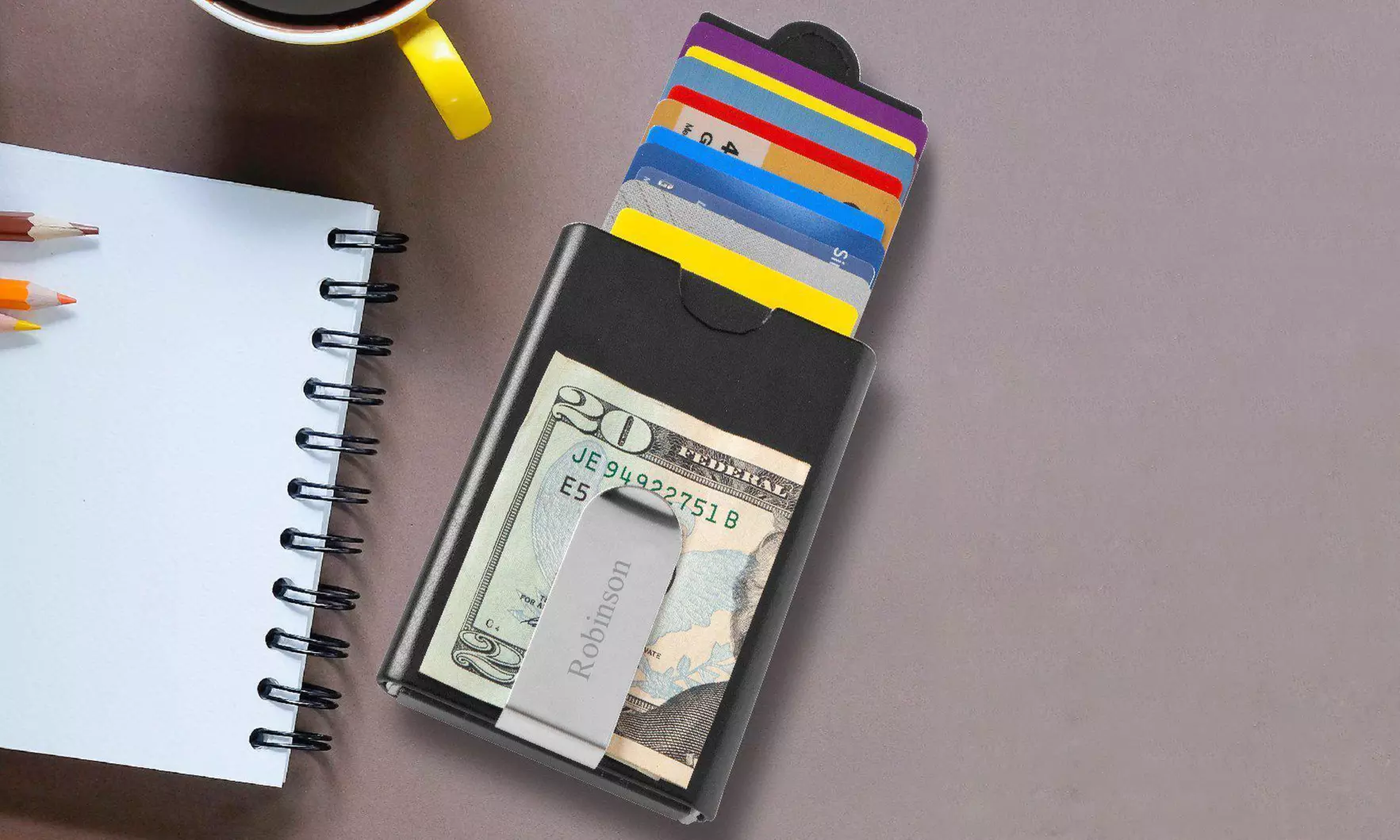 One or Two Personalized Wallets with Money Clip from Qualtry (Up to 83% Off) - Primary Image