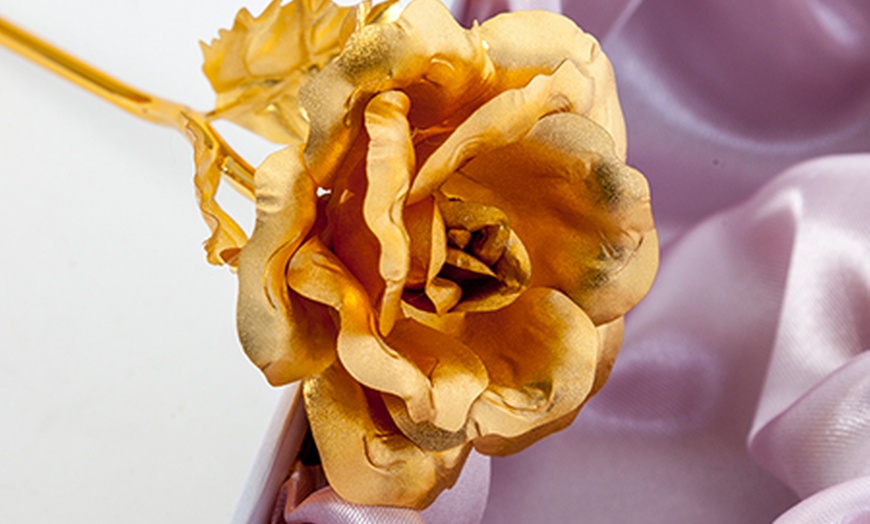 Image 4: 24 Karat Gold-Plated Rose