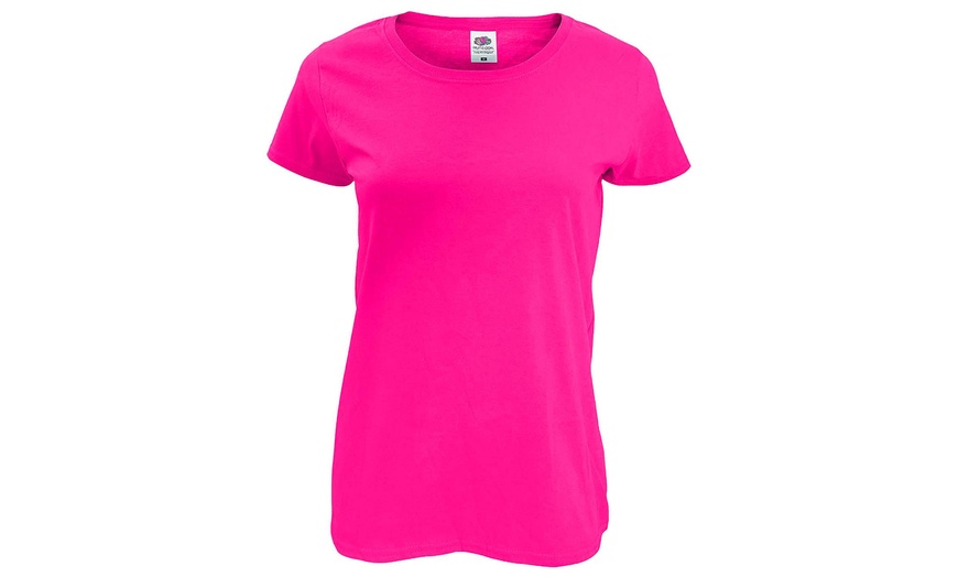 Image 4: Soft Cotton Solid Colour Basic T-Shirt