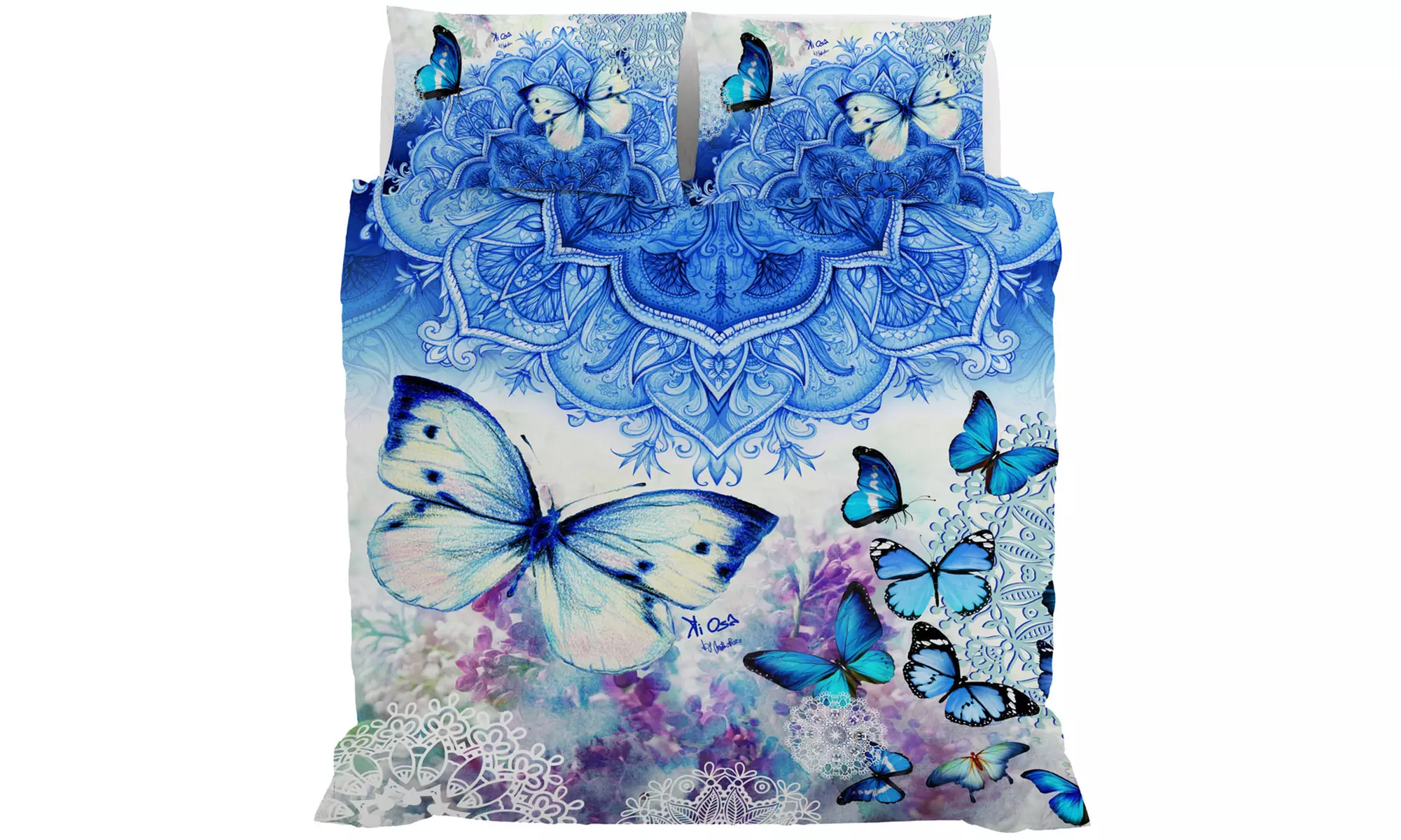 Parure copripiumino Kiosa in stampa digitale