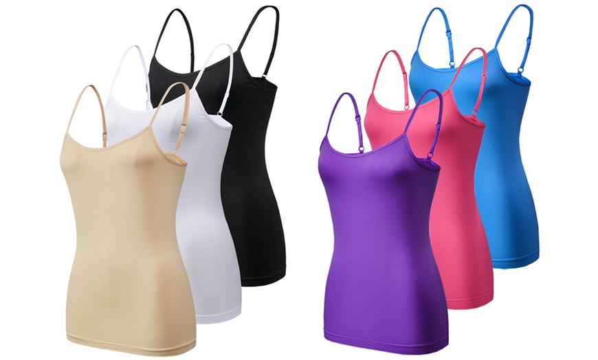 Image 4: Pack of Three, Six or Nine Women's Seamless Vests