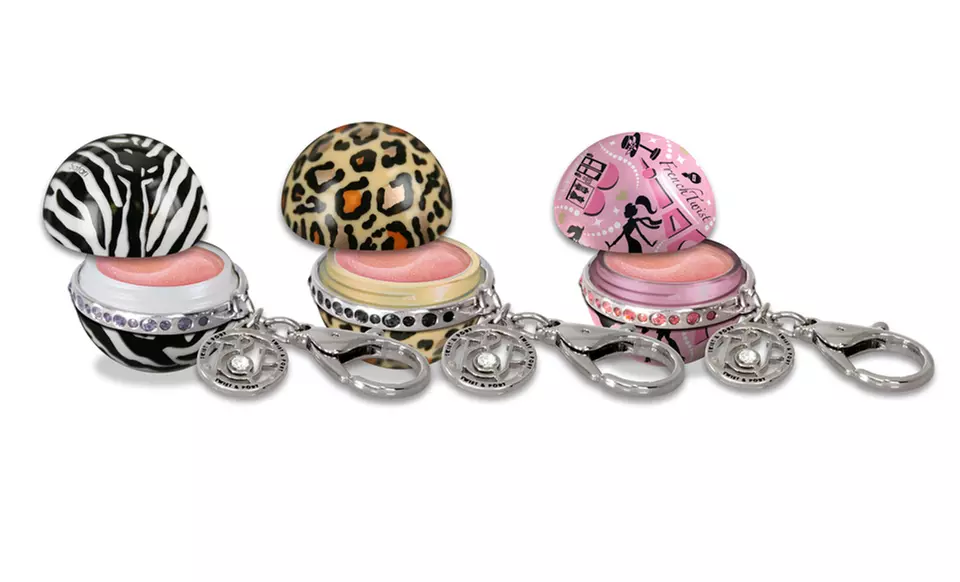 Twist & Pout Lip Balm Key Chain 3-Packs. Multiple Styles Available. - Primary Image