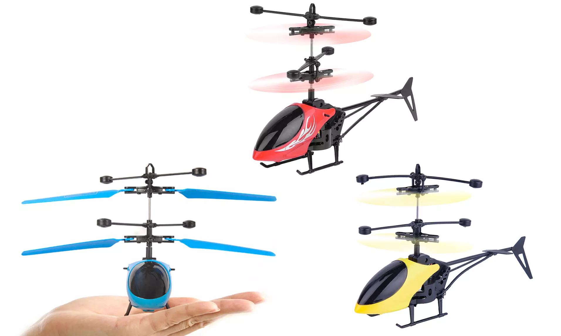 One, Two or Three Flying Infrared Helicopters - Second Medium