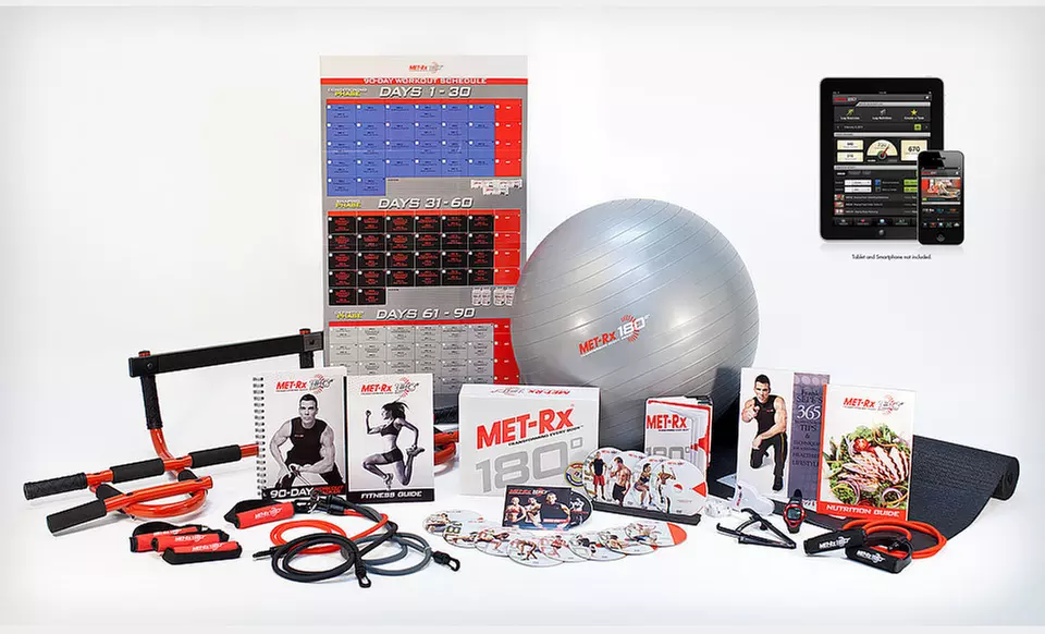 $144 for Met-Rx 180 Deluxe Kit with 13 DVDs & Fitness Equipment ($239.90 List Price). Free Shipping & Returns. - Primary Image