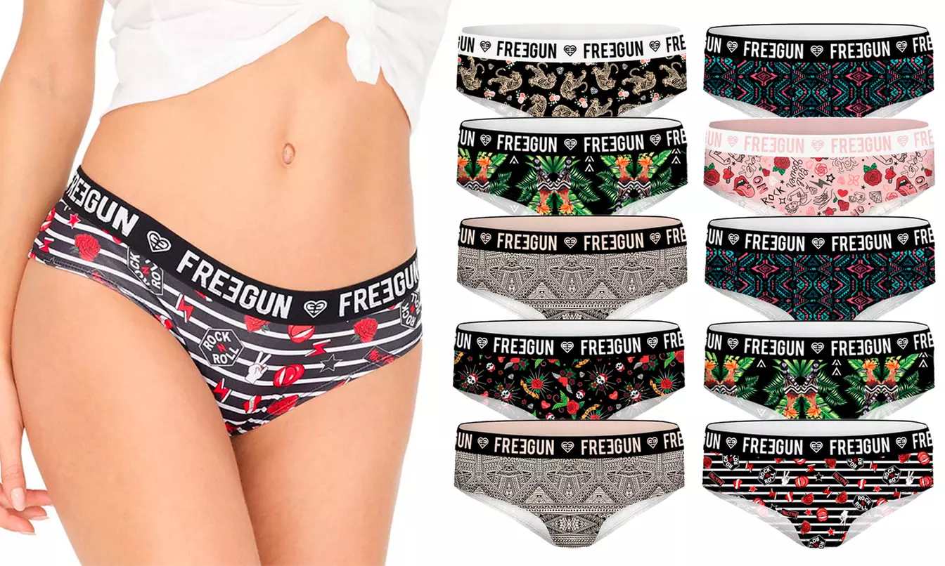 Lot de 5 ou 10 culottes pour femme Freegun - Primary Image