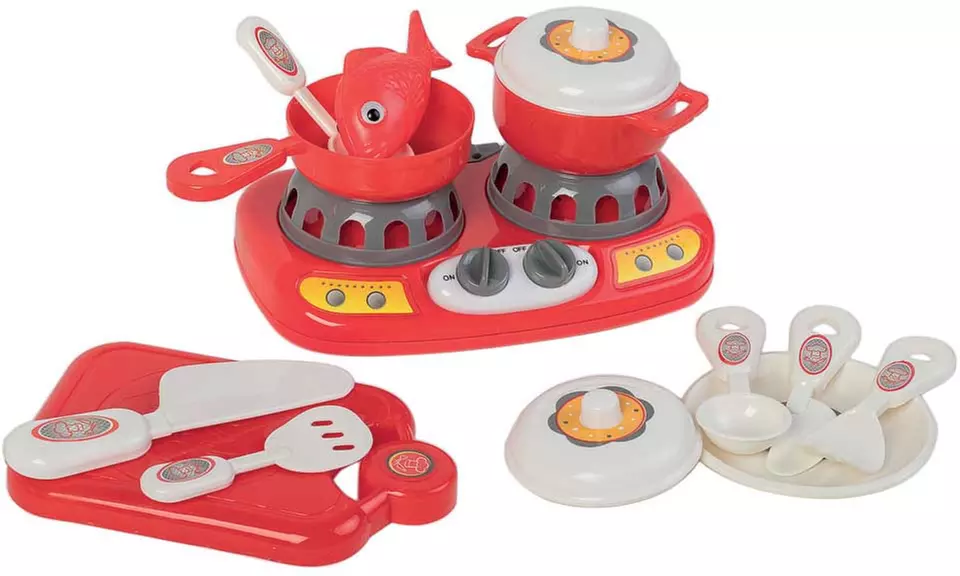 Kit mini cuisinière électrique avec accessoires de cuisine pour enfant - Primary Image