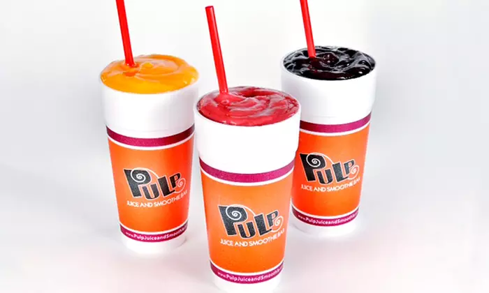 $11 for 4 vouchers, Each Good for $5 Worth of Drinks at Pulp Juice and Smoothie Bar ($20 Total Value) - Primary Image