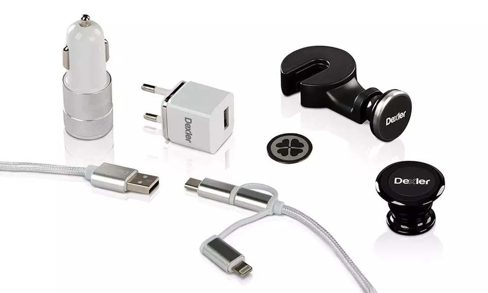 Pack de voyage sur mesure - Support Voiture + Câble iPhone/Android - Chargeur allume cigare - Primary Image