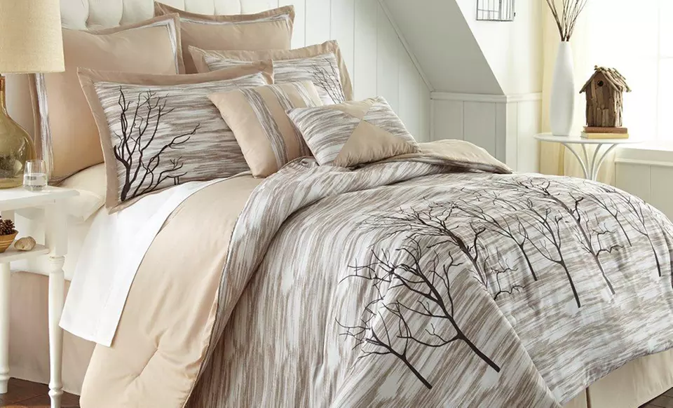 8-Piece Microfiber Comforter Set. Multiple Styles Available. - Primary Image
