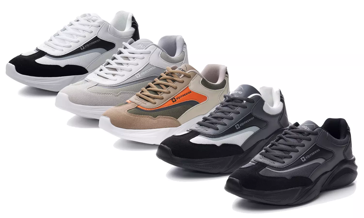 Alpine Swiss Men's Chunky Retro Fashion Sneakers - Primary Image