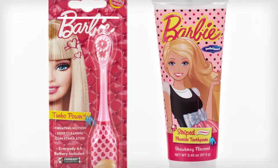 $8.99 for a Barbie Turbo Power Toothbrush and Toothpaste Combo Set ($18.98 List Price). Free Returns. - Second Medium
