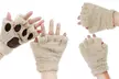 1x oder 2x Fingerlose Pfoten-Handschuhe in Schwarz, Braun oder Beige - Second Medium