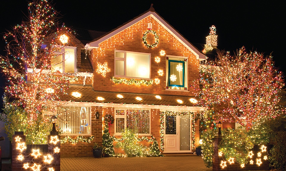Christmas Light Installation for Single or Two Story Homes and Trees