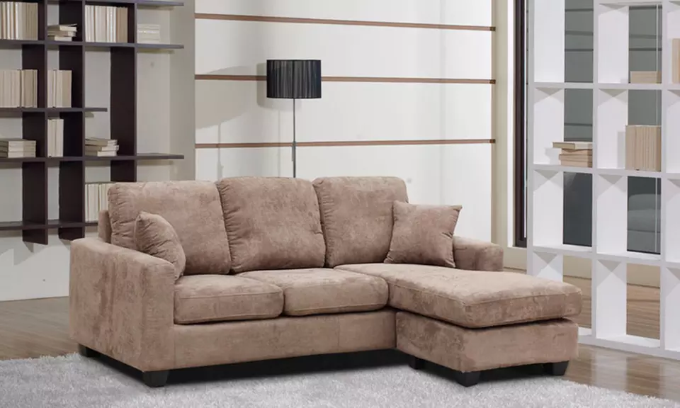 Fabric Chaise Sofa in Choice of Five Colours for £299 With Free Delivery (57% Off) - Primary Image