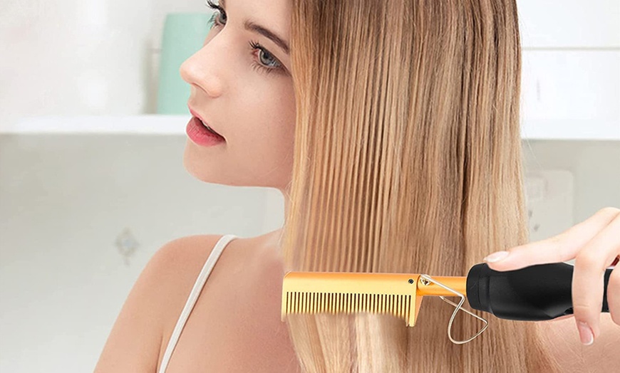 Image 8: 2 in 1 Electric Heating Comb