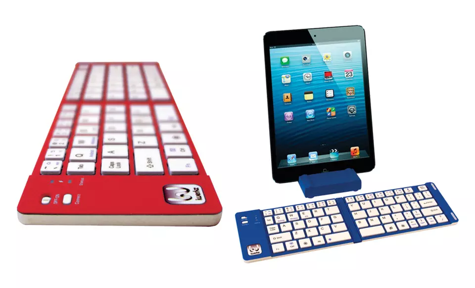iWerkz Universal Foldable Bluetooth Keyboard with Earbuds (44652). Multiple Colors Available. Free Returns. - Primary Image