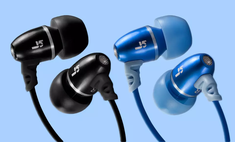 2 Sets of JLab Audio J5M Earbuds with Universal Mic. Multiple Colors Available. Free Returns. - Primary Image