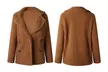 Double Breasted Oversize Teddy Fleece Fully Lined Jacket - Second Medium