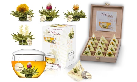 Lots de sachets de fleurs de thé blanc ou noir avec ou sans coffret cadeau