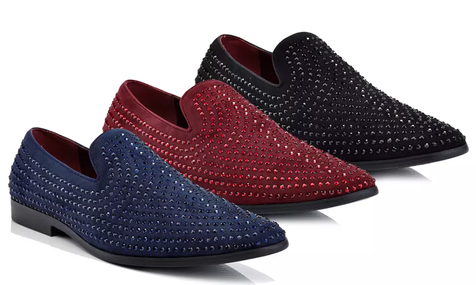 Henry Ferrera Men's Studded Dress Loafers - Primary Image