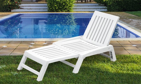 Lettino sdraio Orfeo regolabile realizzato in resina antiurto