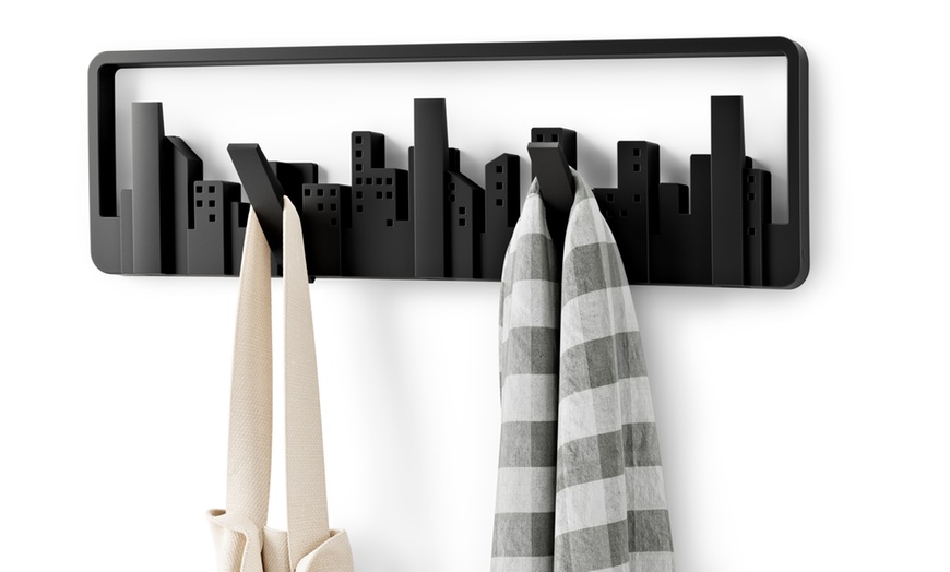 Image 5: Umbra Skyline Coat Hook with 5 Movable Hooks