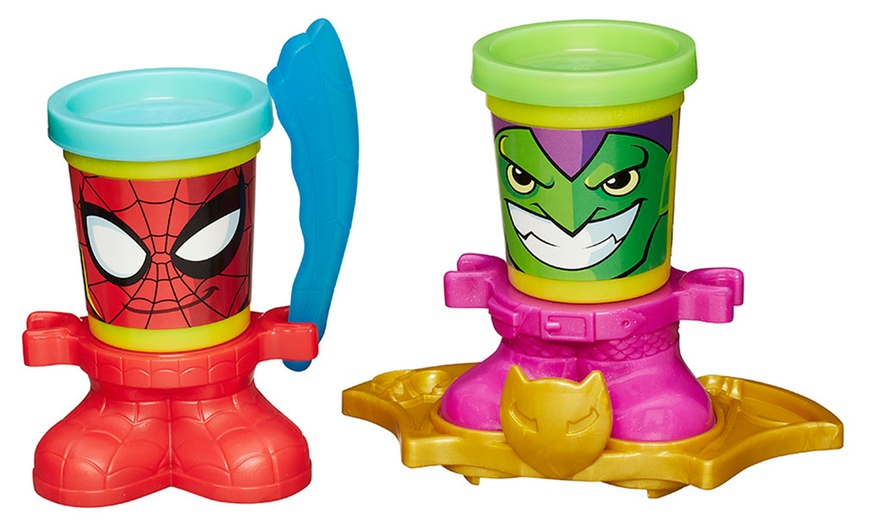 Image 2: Play-Doh Marvel Can Heads 2-Pack