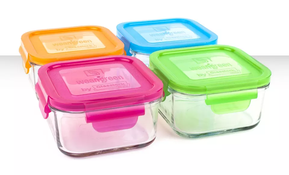 Wean Green Glass Food-Storage Container 4-Pack. Multiple Designs from $19.99–$26.99. Free Shipping and Returns. - Primary Image