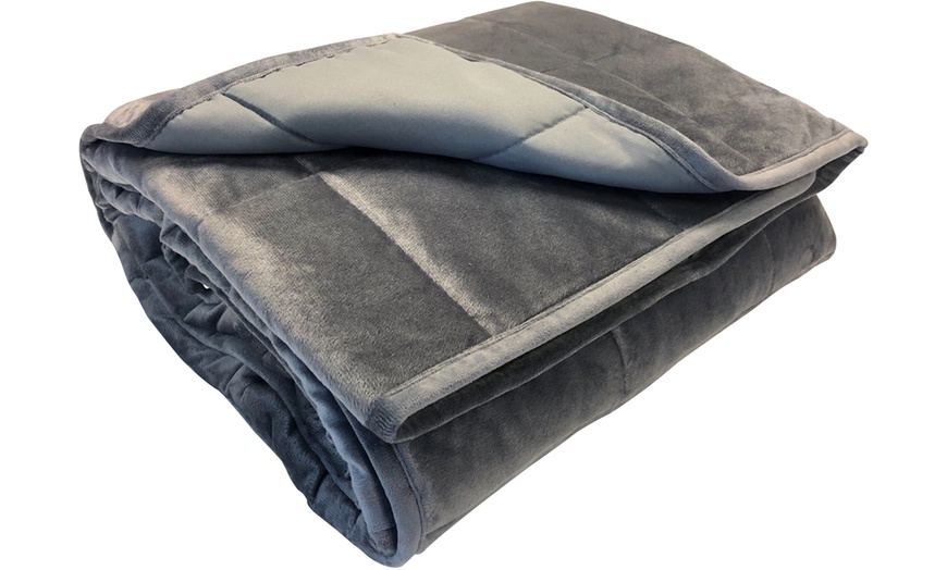 Image 3: Microplush 12Lb. or 15Lb. Weighted Blanket