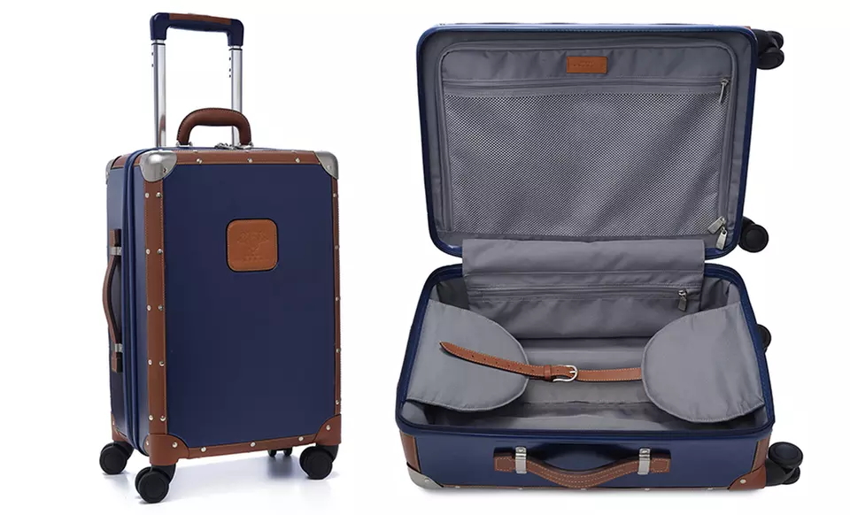 Dressage Collection 20" Hard-Side Carry-On Spinner Luggage with Leather Trim - Second Medium