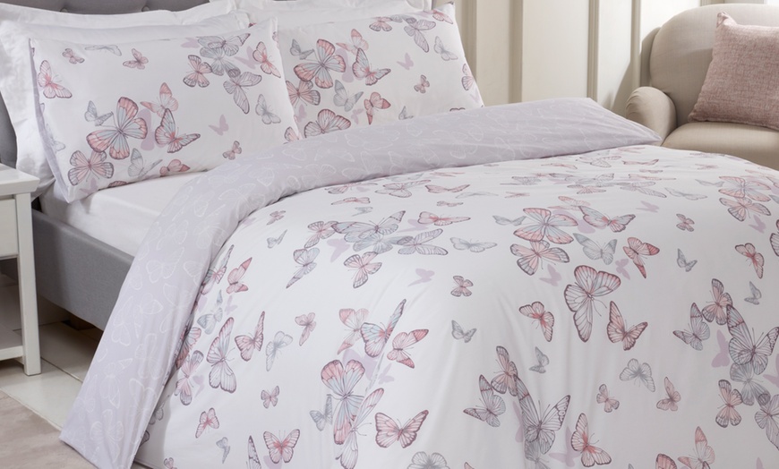 Image 1: Butterflies Multi Duvet Set