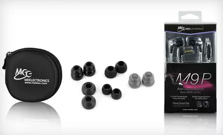 $10 for MEElectronics In-Ear Headphones with Microphone in Black or Silver ($29.99 List Price) - Second Medium