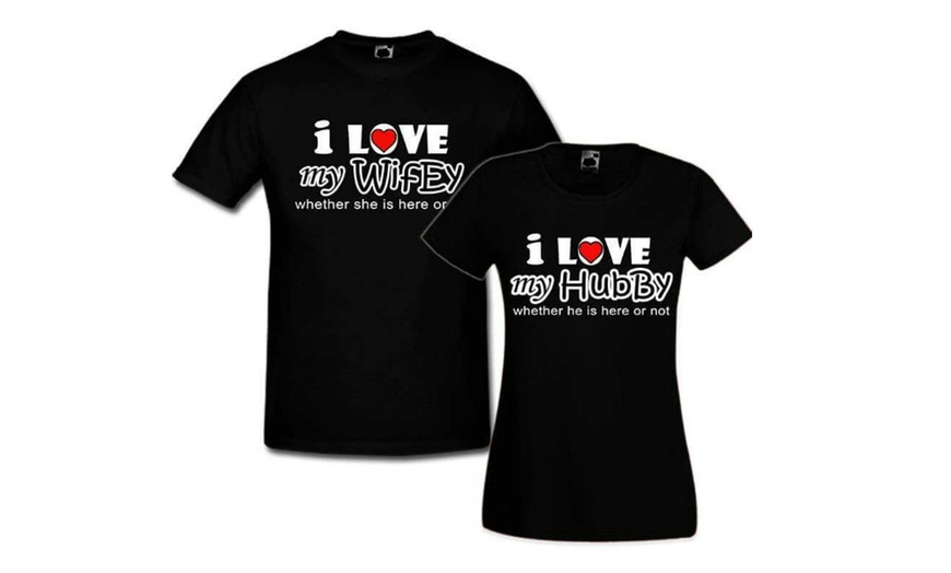 Image 14: Customised Couple T-Shirts