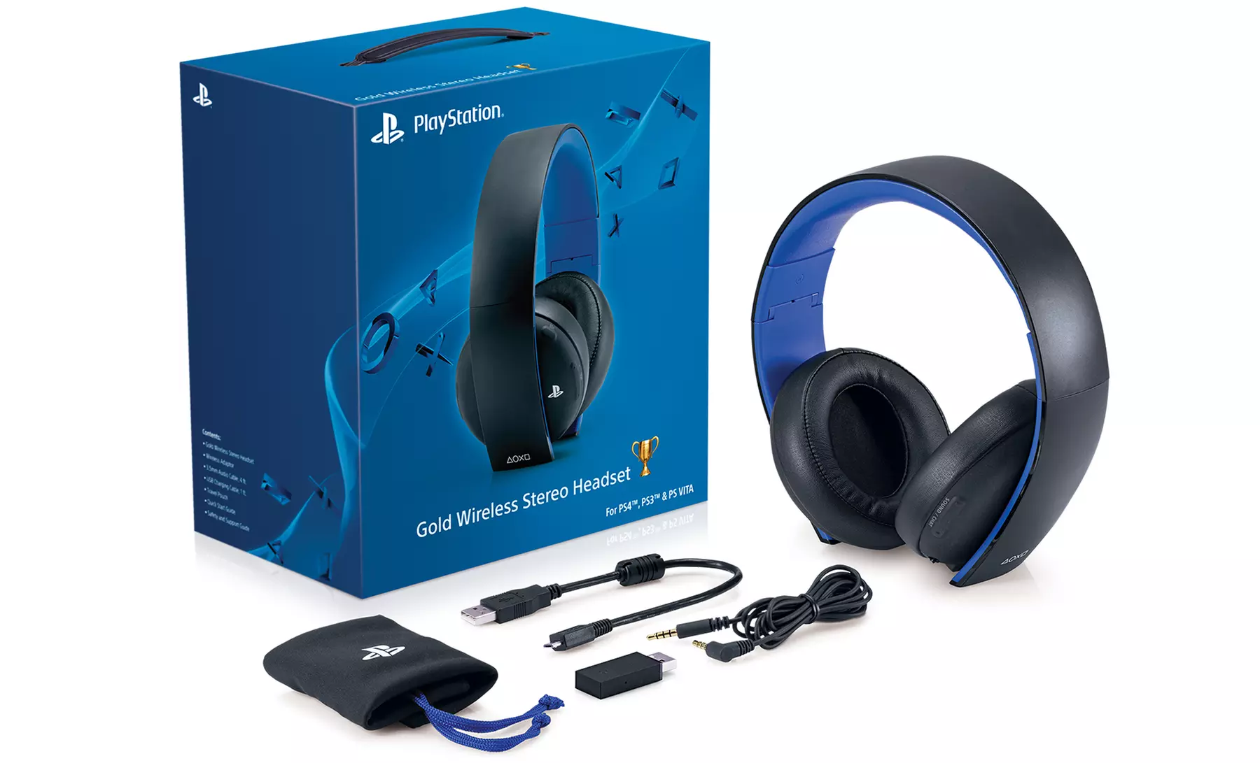 Sony PlayStation Gold Wireless Stereo Headset for PS4, PS3, PS Vita, PC, Mac, and Mobile Devices - Second Medium