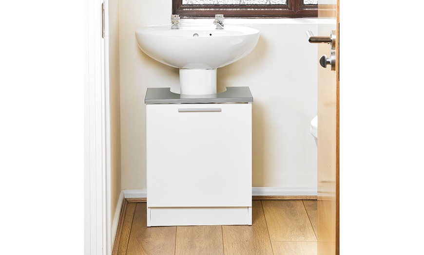 Image 1: Bathroom Under Sink Unit