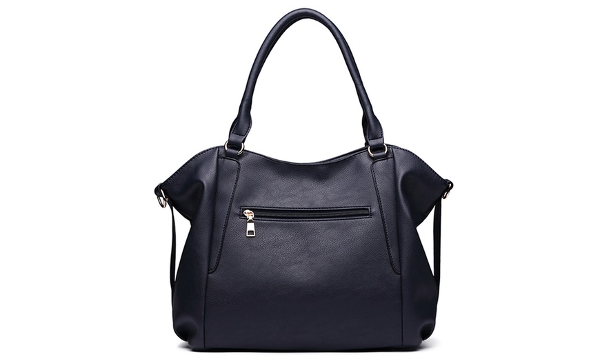 Image 14: PU Leather Hobo Shoulder Bag Tote Bag